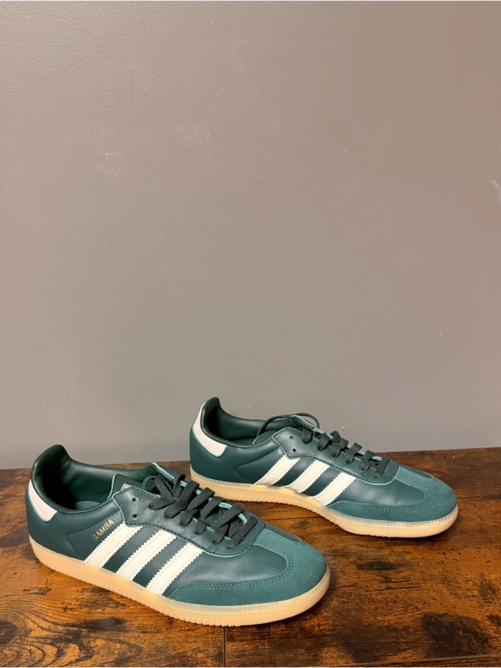 adidas Samba Low-Profile Green with White Stripes Sneakers